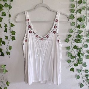 American eagle soft and sexy scalloped neck floral print tank top. Size medium